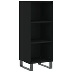vidaXL Buffet noir 34 5x32 5x90 cm bois d'ingénierie