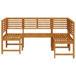 vidaXL Ensemble de banc de jardin 3 Pièces Marron Bois d'acacia massif