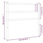 vidaXL Tête de lit métal blanc 100 cm