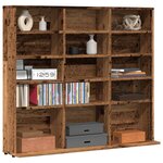 vidaXL Armoire à CD vieux bois 100x23x89 5 cm bois d'ingénierie