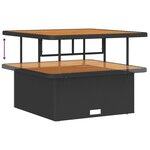 vidaXL Ensemble de canapé de jardin 11 Pièces Noir Poly rotin