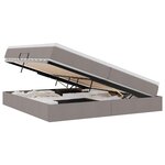 vidaXL Lit avec rangement et matelas Taupe 200 x 200 cm Polyester