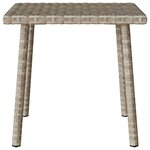 VidaXL Table basse de jardin rectangulaire gris clair résine tressée