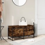 vidaXL Boîte de rangement avec couvercle chêne fumé bois d'ingénierie