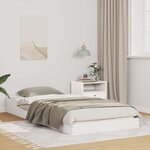 vidaXL Cadre de lit Blanc Bois massif en pin