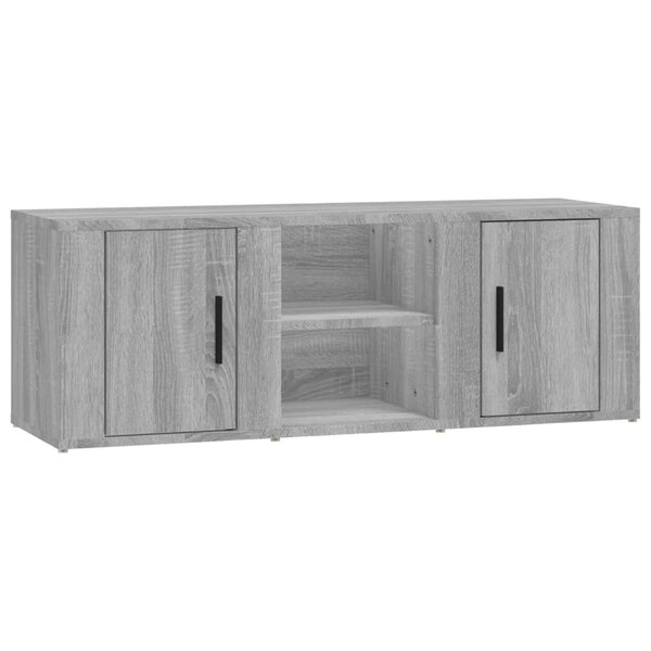 vidaXL Meuble TV Sonoma gris 100x31 5x35 cm Bois d'ingénierie