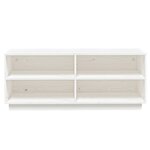 vidaXL Armoire à chaussures Blanc 110x34x45 cm Bois de pin massif
