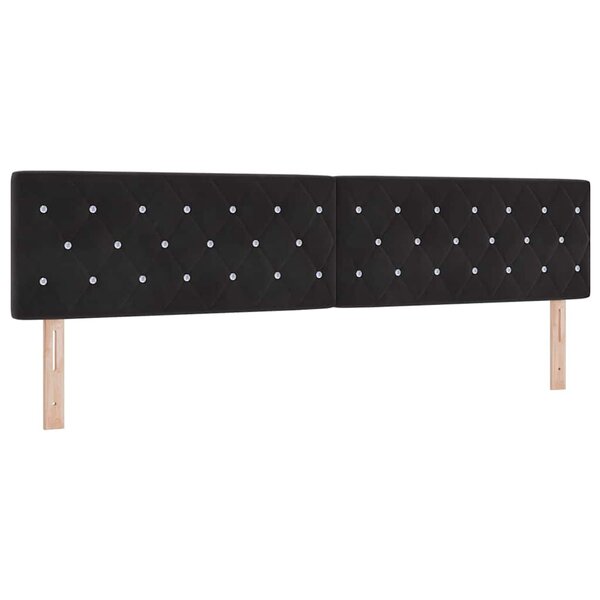vidaXL Tête de Lit LED avec des lumières à LED Noir 100 cm Velours