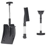 vidaXL Kit de pelle à neige 3 en 1 noir aluminium