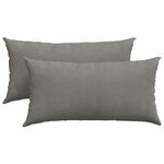 vidaXL Coussins de canapé 2 Pièces Gris clair 80 x 40 cm