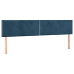 vidaXL Têtes de lit 2 Pièces Bleu foncé 80x5x78/88 cm Velours