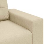 vidaXL Canapé 2 Pièces Crème Tissu en lin mélangé