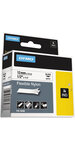 DYMO Rhino - Etiquettes Industrielles Nylon Flexible 12mm x 3.5m - Noir sur Blanc