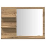 vidaXL Armoire à miroir salle de bain chêne artisanal 60x10 5x45 cm