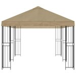 vidaXL Abri de jardin 6 x 3 m Beige Polyester et Acier 190 gsm