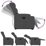 vidaXL Fauteuil inclinable Gris foncé Tissu