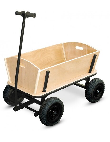 Chariot de jardin noir en bois > 110 x 61 x 57 cm de Small Foot