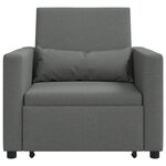 vidaXL Fauteuil convertible 3-en-1 gris foncé en tissu