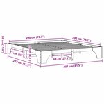 vidaXL Cadre de lit Marron cire 200 x 200 cm Bois massif en pin