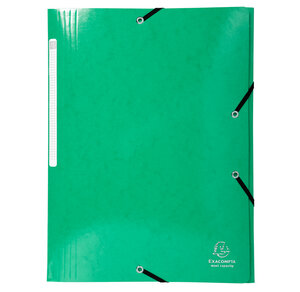 Chemise 3 rabats élastiques Max Capacité IDERAMA Carte pelliculée 425g Vert EXACOMPTA