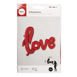 Ballon en aluminium ecriture love rouge
