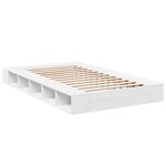 vidaXL Cadre de lit blanc 120x200 cm bois d'ingénierie