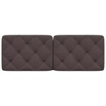 vidaXL Coussin de tête de lit marron foncé 140 cm tissu