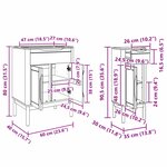 vidaXL Ensemble de mobilier de salle de bain FLORO 2 Pièces Blanc