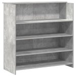 vidaXL Bureau de réception gris béton 180x50x103 5cm bois d'ingénierie