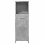 vidaXL Armoire de salle de bain Gris béton 30x30x95 cm Aggloméré