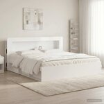 vidaXL Cabinet de Tête de Lit Blanc brillant Bois d’ingénierie
