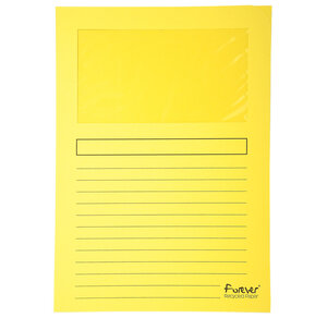 Paquet 25 chemises à fenêtre FOREVER Jaune EXACOMPTA