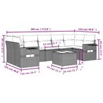 vidaXL Salon de jardin avec coussins 8 Pièces beige résine tressée