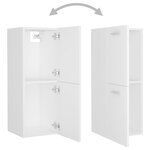 vidaXL Ensemble de meubles de salle de bain Blanc brillant Aggloméré