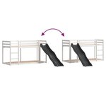vidaXL Lit superposé avec toboggan et échelle sans matelas 90x200 cm