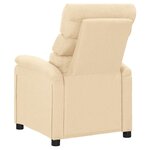 vidaXL Fauteuil de massage Crème Tissu