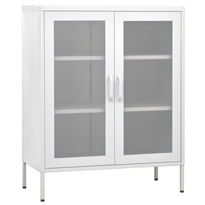 vidaXL Armoire de rangement Blanc 80x35x101 5 cm Acier