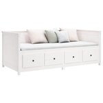 vidaXL Lit de jour sans matelas blanc 80x200 cm bois de pin massif