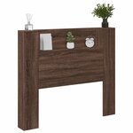 vidaXL Armoire tête de lit avec LED chêne marron 120x16 5x103 5 cm