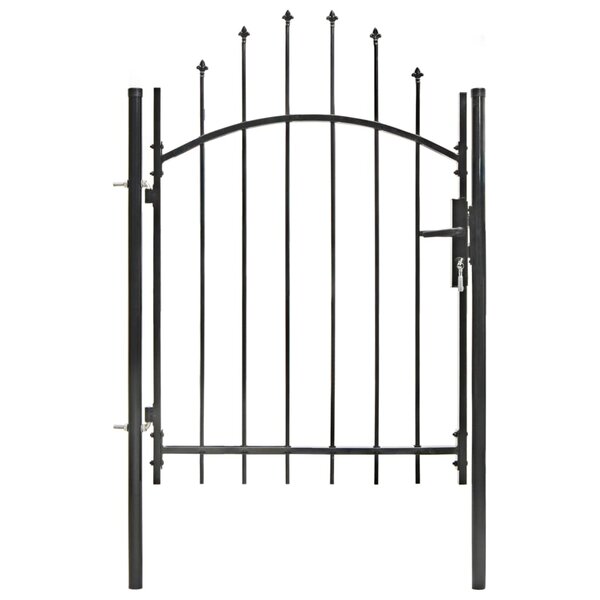 vidaXL Portail de jardin Acier 1 x 1 5 m Noir