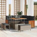 vidaXL Ensemble de canapé de jardin 8 Pièces Gris 100 x 100 x 71 cm