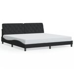 vidaXL Cadre de lit sans matelas noir 200x200 cm velours