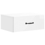 vidaXL Cabinet de chevet mural 2 Pièces Blanc brillant 49 x 34 5 x 20 cm