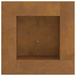 Foyer vidaXL Carré 60x60x30 cm en Acier Résistant aux Intempéries
