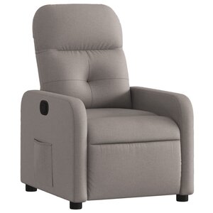 vidaXL Fauteuil inclinable Taupe Tissu