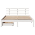 vidaXL Cadre de lit avec tiroirs sans matelas blanc 120x200 cm