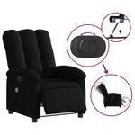 vidaXL Fauteuil de massage inclinable électrique Noir Tissu