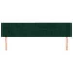 vidaXL Tête de lit avec oreilles Vert foncé 163x16x78/88 cm Velours