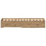 vidaXL Cadre de lit Chêne artisanal 120 x 200 cm Bois d'ingénierie