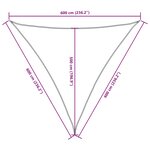 vidaXL Voile de parasol tissu oxford triangulaire 6x6x6 m anthracite